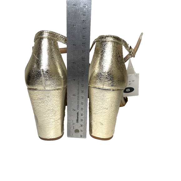 A New Day Women's Size 8 Shelly Open Toe Heels with Memory Foam Gold - Picture 6 of 7